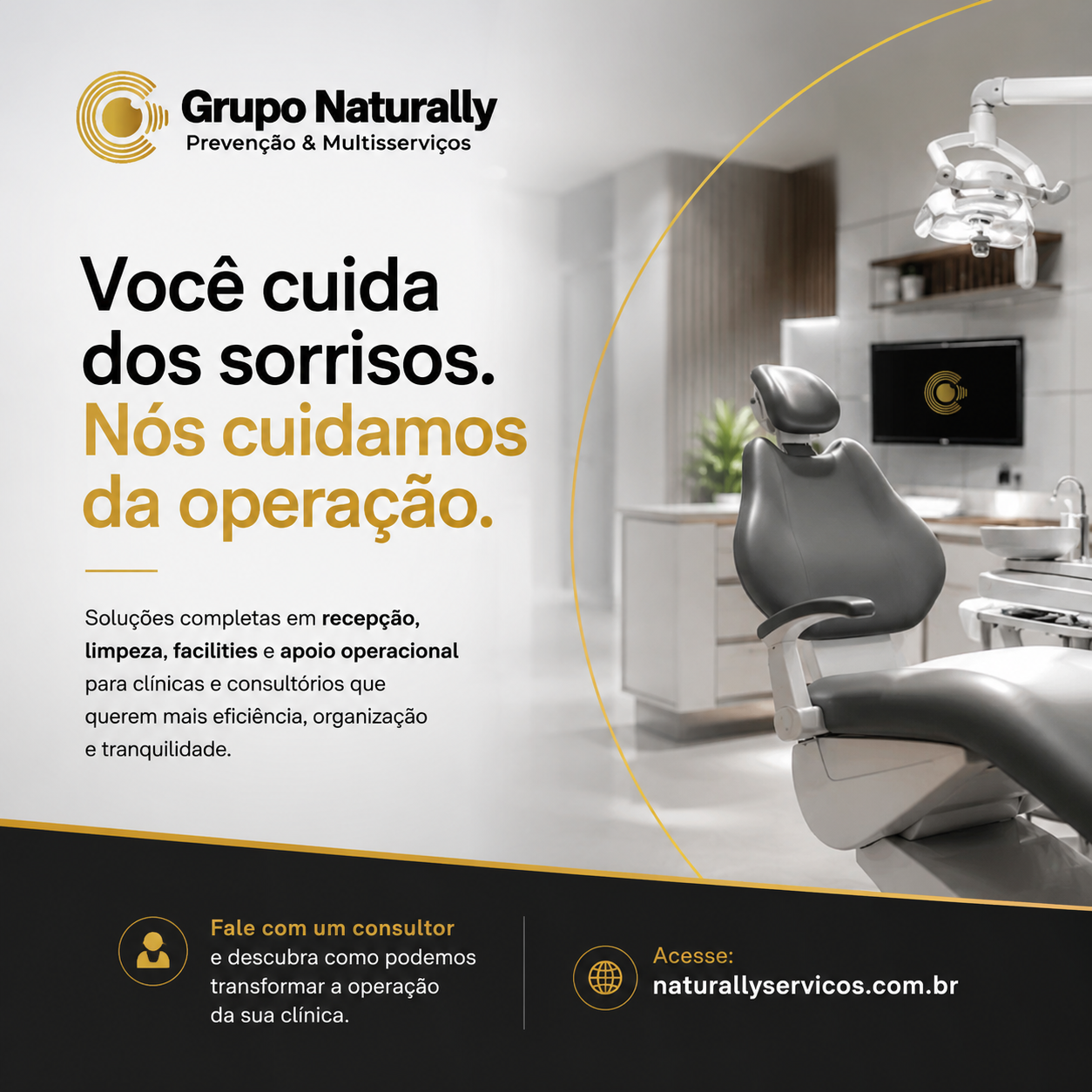 Divulgação do Grupo Naturally para clínicas e consultórios